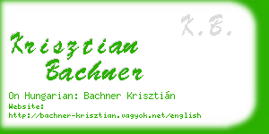 krisztian bachner business card